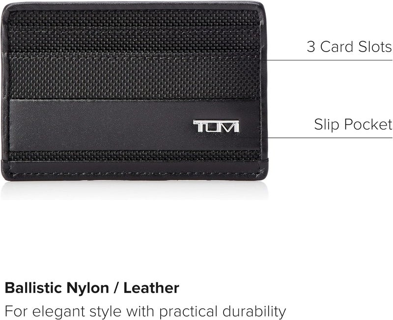 Tumi - Alpha Slim Card Case - Slim Billfold Wallet for Travel - Slip Pocket Wallet - Small Wallet - 2.8" X 4.1" X 0.2" - Black - Image 3